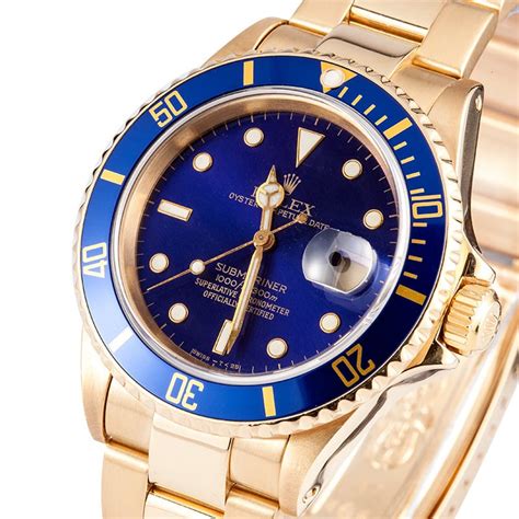 rolex submariner gold blau gebraucht|rolex submariner price list.